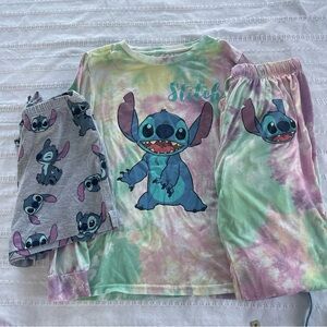 Disney Stitch three piece Pajama Set Size S